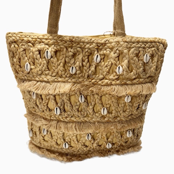 Salt+Umber | Isla Jute Seashell Tote - Eco Friendly - Boho - Beachy - NWT - Picture 3 of 13